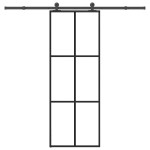 vidaXL Ușă glisantă cu set feronerie, 76x205 cm, sticlă ESG/aluminiu