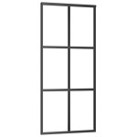 vidaXL Ușă glisantă cu set feronerie, 90x205 cm, sticlă ESG/aluminiu