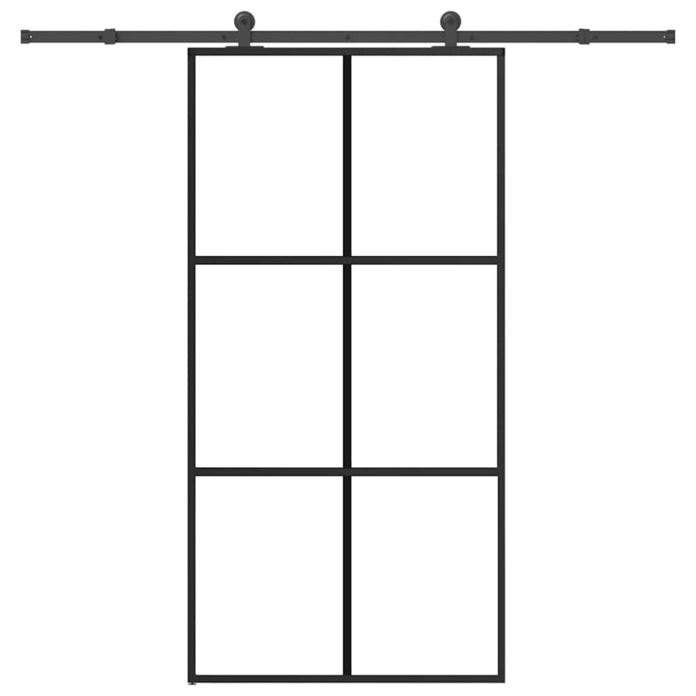 vidaXL Ușă glisantă cu set feronerie 102x205 cm ESG sticlă și aluminiu