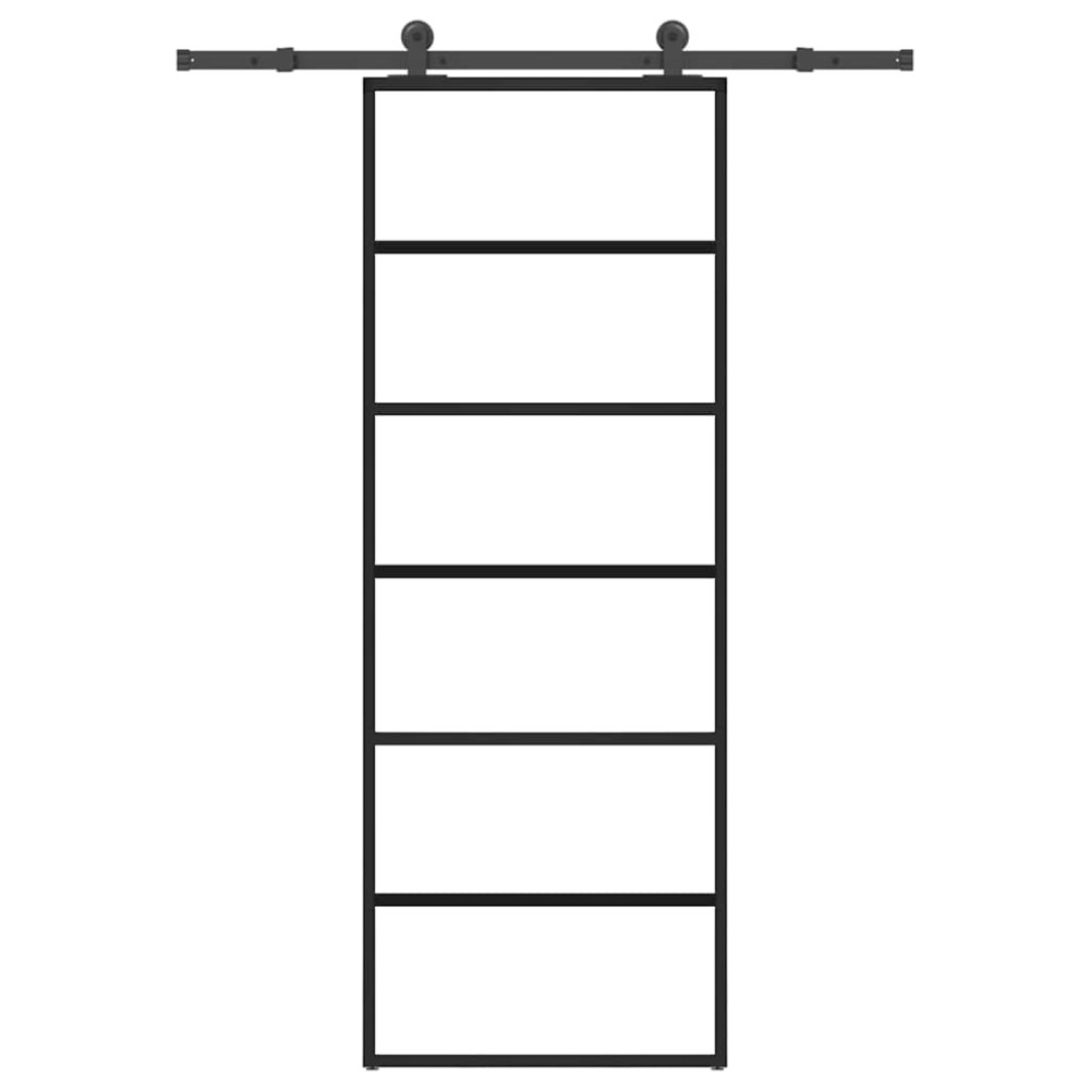 vidaXL Ușă glisantă cu set feronerie, 76x205 cm, sticlă ESG/aluminiu
