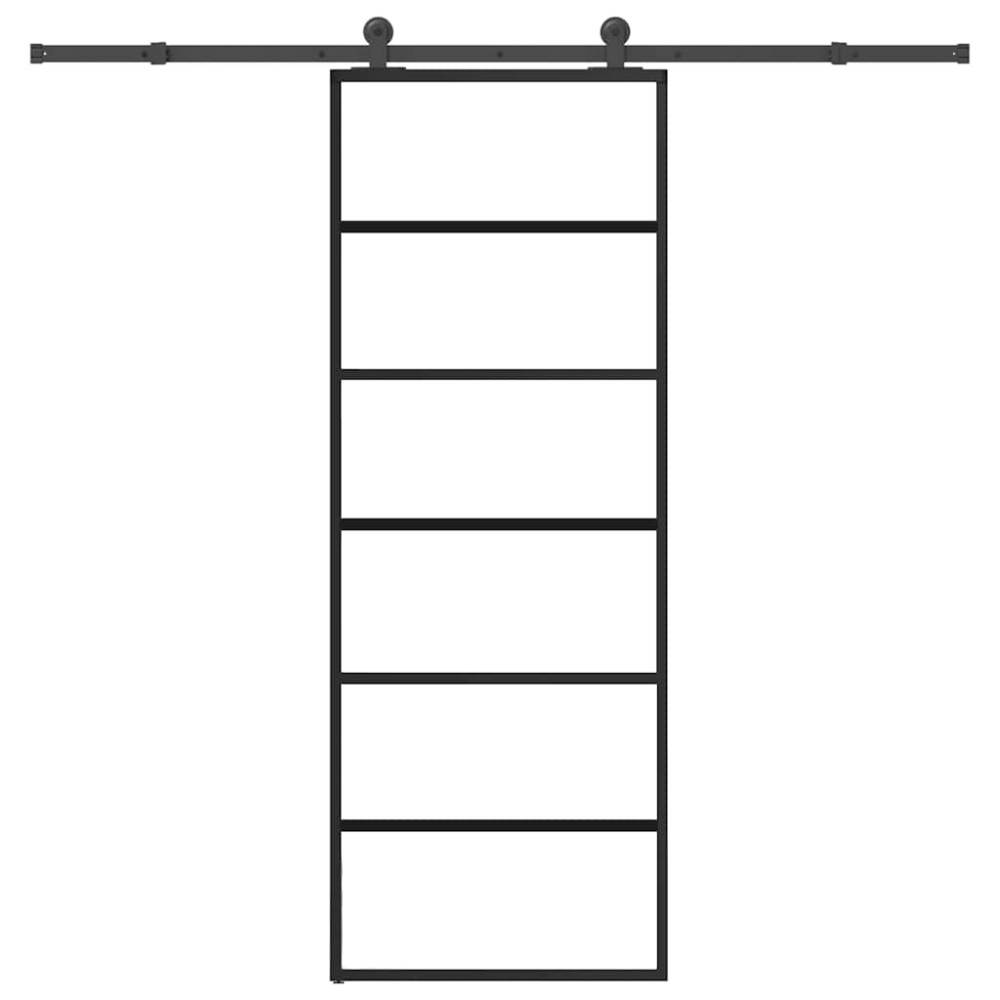 vidaXL Ușă glisantă cu set feronerie, 76x205 cm, sticlă ESG/aluminiu