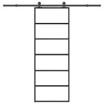 vidaXL Ușă glisantă cu set feronerie, 76x205 cm, sticlă ESG/aluminiu
