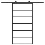 vidaXL Ușă glisantă cu set feronerie 102x205 cm ESG sticlă și aluminiu vidaXL Ușă glisantă cu set feronerie 102x205 cm ESG sticlă și aluminiu