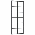 vidaXL Ușă glisantă cu set feronerie, 76x205 cm, sticlă ESG/aluminiu