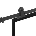 vidaXL Ușă glisantă cu set feronerie, 76x205 cm, sticlă ESG/aluminiu