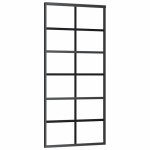 vidaXL Ușă glisantă cu set feronerie, 90x205 cm, sticlă ESG/aluminiu