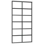 vidaXL Ușă glisantă cu set feronerie 102x205 cm ESG sticlă și aluminiu