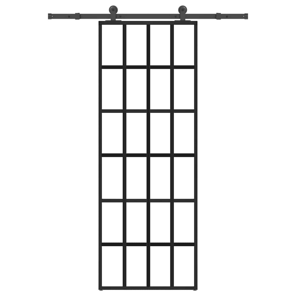 vidaXL Ușă glisantă cu set feronerie, 76x205 cm, sticlă ESG/aluminiu