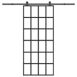vidaXL Ușă glisantă cu set feronerie, 90x205 cm, sticlă ESG/aluminiu
