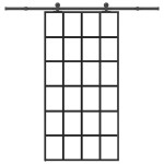 vidaXL Ușă glisantă cu set feronerie 102x205 cm ESG sticlă și aluminiu