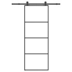 vidaXL Ușă glisantă cu set feronerie, 76x205 cm, sticlă ESG/aluminiu