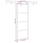 vidaXL Ușă glisantă cu set feronerie, 76x205 cm, sticlă ESG/aluminiu vidaXL Ușă glisantă cu set feronerie, 76x205 cm, sticlă ESG/aluminiu