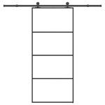 vidaXL Ușă glisantă cu set feronerie, 90x205 cm, sticlă ESG/aluminiu