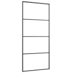 vidaXL Ușă glisantă cu set feronerie, 90x205 cm, sticlă ESG/aluminiu