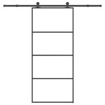 vidaXL Ușă glisantă cu set feronerie, 90x205 cm, sticlă ESG/aluminiu