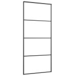 vidaXL Ușă glisantă cu set feronerie, 90x205 cm, sticlă ESG/aluminiu