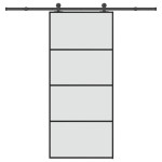vidaXL Ușă glisantă cu set feronerie, 90x205 cm, sticlă ESG/aluminiu