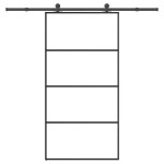 vidaXL Ușă glisantă cu set feronerie 102,5x205 cm sticlă ESG/aluminiu vidaXL Ușă glisantă cu set feronerie 102,5x205 cm sticlă ESG/aluminiu