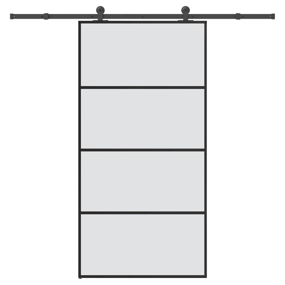 vidaXL Ușă glisantă cu set feronerie 102,5x205 cm sticlă ESG/aluminiu