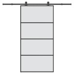 vidaXL Ușă glisantă cu set feronerie 102,5x205 cm sticlă ESG/aluminiu