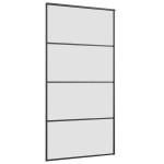 vidaXL Ușă glisantă cu set feronerie 102,5x205 cm sticlă ESG/aluminiu