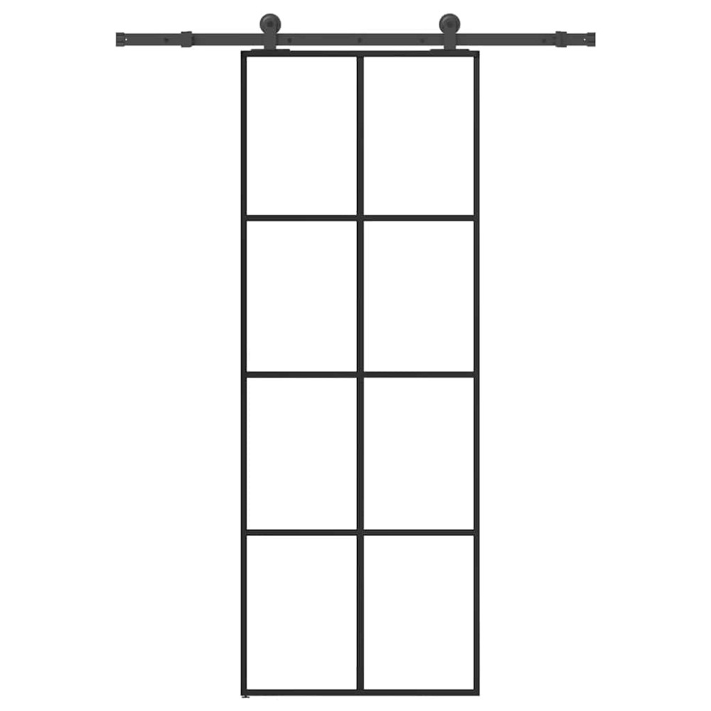 vidaXL Ușă glisantă cu set feronerie, 76x205 cm, sticlă ESG/aluminiu