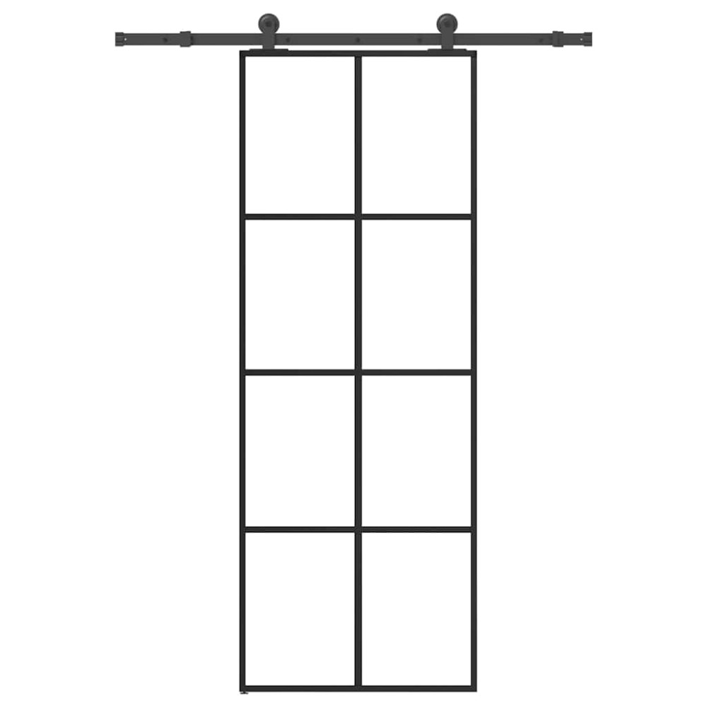 vidaXL Ușă glisantă cu set feronerie, 76x205 cm, sticlă ESG/aluminiu