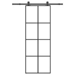 vidaXL Ușă glisantă cu set feronerie, 76x205 cm, sticlă ESG/aluminiu