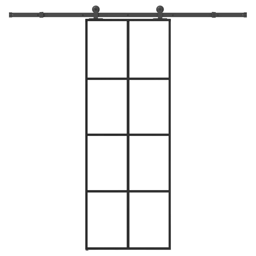 vidaXL Ușă glisantă cu set feronerie, 76x205 cm, sticlă ESG/aluminiu