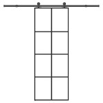 vidaXL Ușă glisantă cu set feronerie, 76x205 cm, sticlă ESG/aluminiu vidaXL Ușă glisantă cu set feronerie, 76x205 cm, sticlă ESG/aluminiu