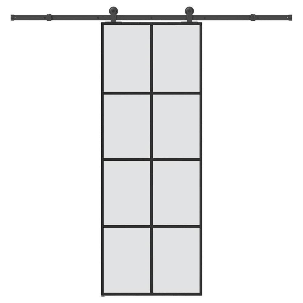 vidaXL Ușă glisantă cu set feronerie, 76x205 cm, sticlă ESG/aluminiu