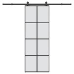 vidaXL Ușă glisantă cu set feronerie, 76x205 cm, sticlă ESG/aluminiu