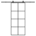 vidaXL Ușă glisantă cu set feronerie, 90x205 cm, sticlă ESG/aluminiu