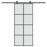 vidaXL Ușă glisantă cu set feronerie, 90x205 cm, sticlă ESG/aluminiu