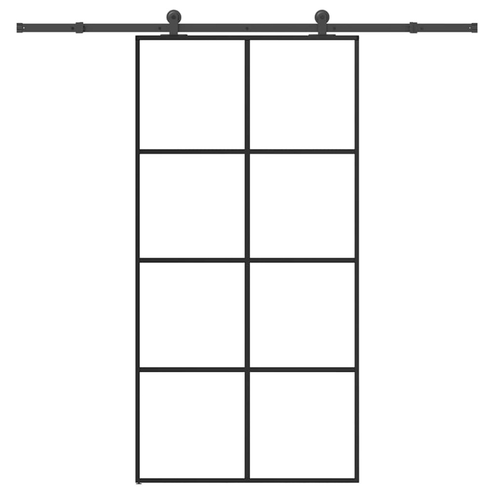 vidaXL Ușă glisantă cu set feronerie 102,5x205 cm sticlă ESG/aluminiu