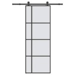 vidaXL Ușă glisantă cu set feronerie, 76x205 cm, sticlă ESG/aluminiu