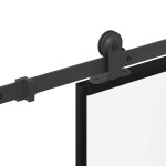 vidaXL Ușă glisantă cu set feronerie, 90x205 cm, sticlă ESG/aluminiu
