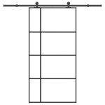 vidaXL Ușă glisantă cu set feronerie 102,5x205 cm sticlă ESG/aluminiu