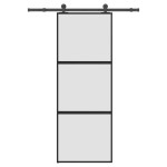 vidaXL Ușă glisantă cu set de feronerie sticlă temperată și aluminiu