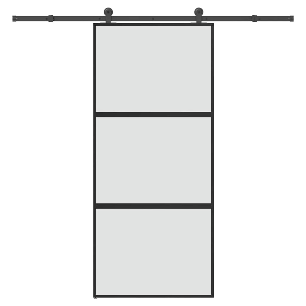 vidaXL Ușă glisantă cu set de feronerie sticlă temperată și aluminiu
