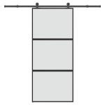 vidaXL Ușă glisantă cu set de feronerie sticlă temperată și aluminiu