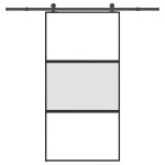 vidaXL Ușă glisantă cu set de feronerie sticlă temperată și aluminiu