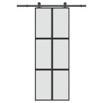 vidaXL Ușă glisantă cu set de feronerie sticlă temperată și aluminiu