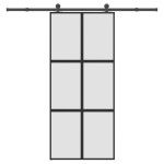 vidaXL Ușă glisantă cu set de feronerie sticlă temperată și aluminiu