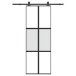vidaXL Ușă glisantă cu set de feronerie sticlă temperată și aluminiu