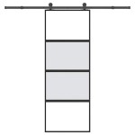 vidaXL Ușă glisantă cu set de feronerie sticlă temperată și aluminiu