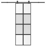 vidaXL Ușă glisantă cu set de feronerie sticlă temperată și aluminiu