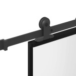 vidaXL Ușă glisantă cu set de feronerie sticlă temperată și aluminiu
