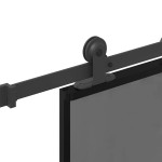 vidaXL Ușă glisantă cu set de feronerie sticlă temperată și aluminiu