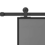 vidaXL Ușă glisantă cu set de feronerie sticlă temperată și aluminiu